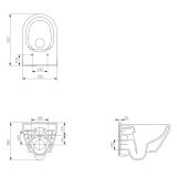 mini: Miska WC CleanOn Crea Biały K114-015 Cersanit (4)