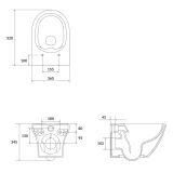 mini: Miska WC CleanOn Larga Biały K120-003 Cersanit (4)