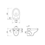 mini: Miska WC Delfi Biały K11-0021 Cersanit (3)