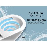 Miska WC Nox 1.0 Z Systemem Spłukiwania AquaTwist Z Deską Wolnoopadającą Slim Czarny Mat 0114-MB-AT Emporia
