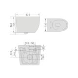 Miska WC Nox 1.1 Z Systemem Spłukiwania AquaTwist Z Deską Wolnoopadającą Slim Biały 0115-AT Emporia