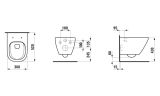 Miska WC Podwieszana Advanced Rimless Z Powłoką LCC 520x360 mm Lua Biały H8200804000001 Laufen