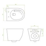 Miska WC Podwieszana Desna Biały VMD_609S Laveo