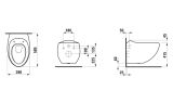 Miska WC Podwieszana Rimless Z Powłoką LCC 585x390 mm Ilbagnoalessi Biały H8209714000001 Laufen