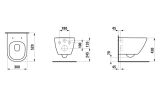 Miska WC Podwieszana Silent Flush Z Powłoką LCC 520x360 mm Lua Biały H8210804000001 Laufen