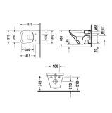 Miska WC Rimless 255109 DuraStyle Z Deską Wolnoopadającą 45510900A1 Duravit