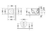 Miska WC Rimless 48 Me By Starck 36,5x48 Z Deską Wolnoopadającą 45300900A1 Duravit