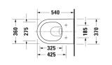 Miska WC Rimless 257709 D-Neo 37x54 Z Deską Wolnoopadającą 45770900A1 Duravit