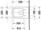 Miska WC Rimless Happy D.2 36,5x54 Anthracite Mat 2222098900 Duravit
