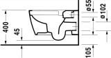 Miska WC Rimless Me By Starck 37x57x44 Z Deską Wolnoopadającą 45290900A1 Duravit