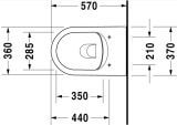Miska WC Rimless Me By Starck 37x57x44 Z Deską Wolnoopadającą 45290900A1 Duravit