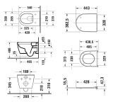 Miska WC Rimless Soleil By Starck 54x37 Z Deską Wolnoopadającą 45910920A1 Duravit
