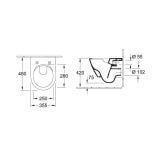 Miska WC Subway 2.0 Weiss Alpin CeramicPlus Z Deską Wolnoopadającą 5606R0R1+9M69S101 Villeroy&Boch