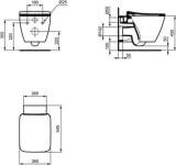 Miska WC Wisząca Aquablade Strada 2 Biały 54,5x36,5 T299701 Ideal Standard