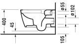 Miska WC Wisząca Rimless Me By Starck 37x57 Biały 2529090000 Duravit
