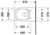 Miska WC Wisząca Rimless Me By Starck 37x57 Biały 2529090000 Duravit