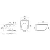 mini: Miska WC Wisząca Sinto 3.0 Bezkołnierzowa Z Deską Wolnoopadającą Biały 356752 Lavita (2)