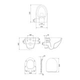 mini: Miska WC Z Deską Wolnoopadającą Slim Moduo Biały S701-724 Cersanit (3)
