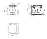 Miska Wisząca I.life S Rimless + Deska Wolnoopadająca T459201+T473701 Ideal Standard