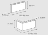 Narożnik Cegłopodobny Z Fugą Składany Monsanto 1 7,8/8,5x16 cm Stegu