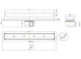 Odpływ Liniowy+Mankiet+Nóżki ECO-DRAIN L=800 Emporia