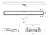 Odpływ Liniowy Top Drain 70 cm Z Syfonem H+M Czarny Mat 112.3546.19.070/522.0121.19.07 Emporia