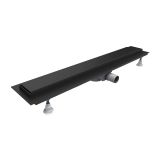Odpływ Liniowy Z Maskownicą Pełną 80cm Lowfix Czarny Półmat LOWFIX80GBL Omnires
