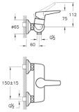 Bateria Prysznicowa Solid S A42445EXP Vitra