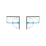 Parawan Kingston Chrom 150x120 XHE20CRTR Omnires