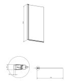 Parawan Kingston Czarny 150x70 XHE85BLTR Omnires