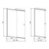 Parawan Nawannowy Easy Slide Black 100 PESB-2S Besco