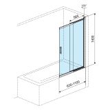 Parawan Nawannowy Rozsuwany Liner 110x140 Miedź Szczotkowana KAEX.2960.1100.LP Excellent