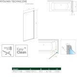 Parawan Nes 8 PNJ 100 Czarny Prawy Frame Nes 8 10061100-54-56R Radaway