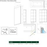 Parawan Nes 8 PNJ 50 Czarny Prawy Factory Nes 8 10061050-54-55R Radaway