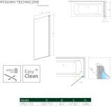 Parawan Nes 8 PNJ 70 Czarny Prawy Frame Nes 8 10061070-54-56R Radaway