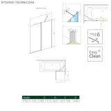 Parawan Nes Czarny PND II 140 Prawy Nes 10009140-54-01R Radaway