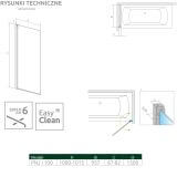 Parawan Nes PNJ 100 Czarny Lewy Frame Nes 10011100-54-56L Radaway