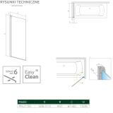 Parawan Nes PNJ 50 Czarny Lewy Frame Nes 10011050-54-56L Radaway