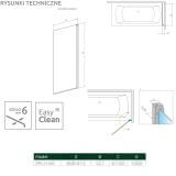 Parawan Nes PNJ 60 Czarny Prawy Frame Nes 10011060-54-56R Radaway