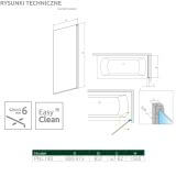 Parawan Nes PNJ 90 Prawy Nes 10011090-01-01R Radaway