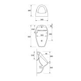mini: Pisuar Apollo Biały K11-0024 Cersanit (3)