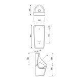 mini: Pisuar Z Korkiem Ceramicznym Crea Biały S701-357 Cersanit (3)