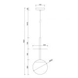 Lampa Wisząca Plaat A Czarno-Złoty PLA132P0 Ummo