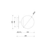 Kinkiet Plaat C Czarny PLC12000 Ummo