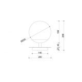 Lampa Stołowa Plaat ST Czarny PLS122P1 Ummo