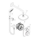 Podtynkowy Zestaw Prysznicowy Croma Select 27294000 Hansgrohe