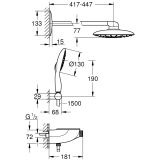 Podtynkowy Zestaw Prysznicowy Z Termostatem Rainshower SmartControl 26446000 Grohe