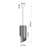 mini: Lampa Wisząca Alexia Naturalne Drewno SL.0640 Sollux (14)