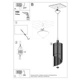 mini: Lampa Wisząca Alexia Naturalne Drewno SL.0640 Sollux (15)
