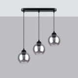 mini: Sollux Lampa wisząca ALINO 3 czarna E27 (6)